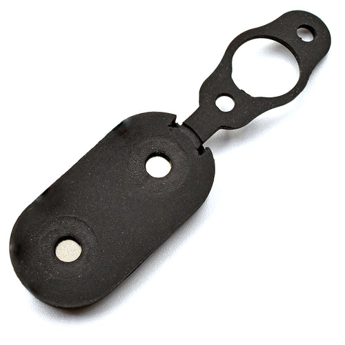 Charging Cable Rubber Hole Cover - Magnetic, Grey/Black