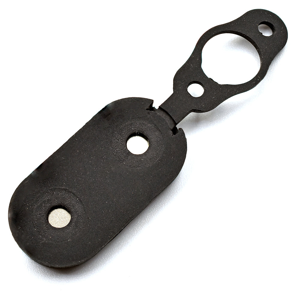 Charging Cable Rubber Hole Cover - Magnetic, Grey/Black